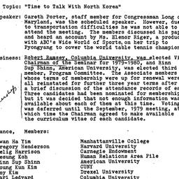 Minutes, 1979-05-18. Korea,...
