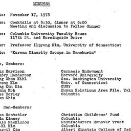 Minutes, 1978-11-17. Korea,...