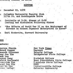 Minutes, 1978-12-15. Korea,...