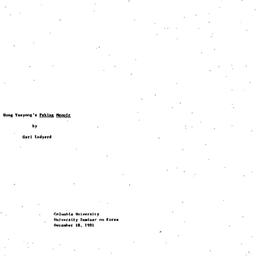 Speaker's paper, 1981-1...