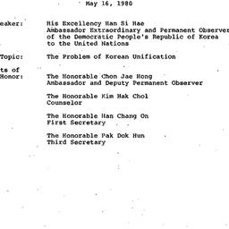 Announcements, 1980-05-16. ...