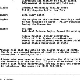 Announcements, 1980-03-28. ...