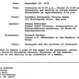 Announcements, 1979-09-28. ...
