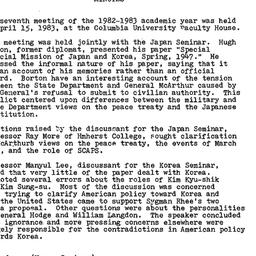 Minutes, 1983-04-15. Korea,...