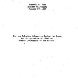 Speaker's paper, 1983-0...