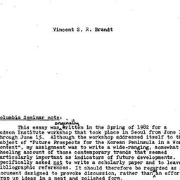 Speaker's paper, 1982-1...