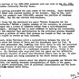 Minutes, 1983-05-20. Korea,...