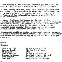 Minutes, 1982-11-19. Korea,...