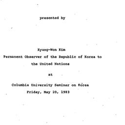 Speaker's paper, 1983-0...