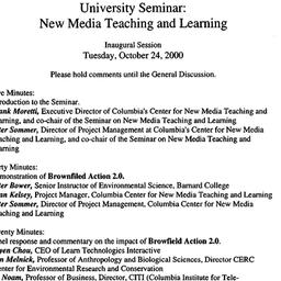 Announcements, 2000-10-24. ...