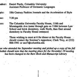 Announcements, 1996-10-16. ...
