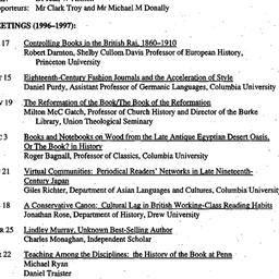 Schedules, The Book in Hist...