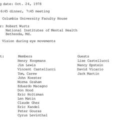 Minutes, 1978-10-24. Neurob...