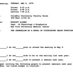 Announcements, 1979-05-08. ...