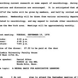 Announcements, 1978-09-19. ...