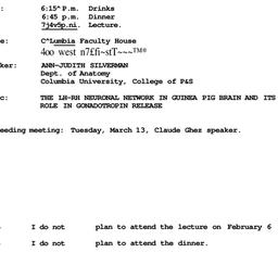 Announcements, 1979-02-06. ...
