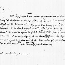 [Document, 1783 March 05]
