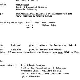 Announcements, 1982-02-02. ...