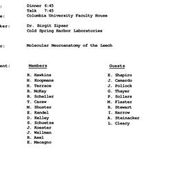 Minutes, 1981-12-01. Neurob...