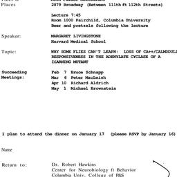 Announcements, 1984-01-17. ...