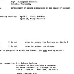 Announcements, 1981-03-03. ...