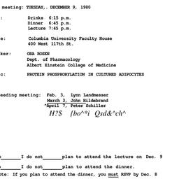 Announcements, 1980-12-09. ...