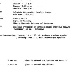 Announcements, 1979-10-09. ...
