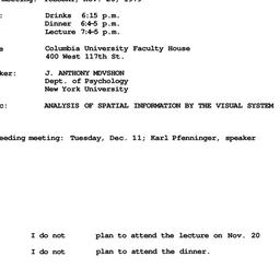Announcements, 1979-11-20. ...