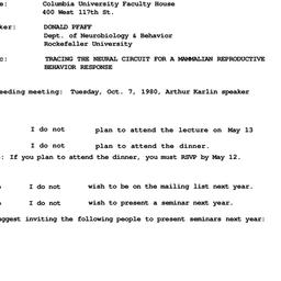 Announcements, 1980-05-13. ...