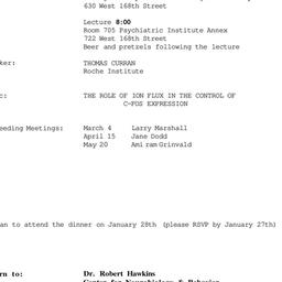 Announcements, 1986-01-28. ...