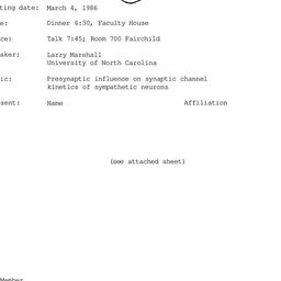Minutes, 1986-03-04. Neurob...