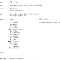 Minutes, 1986-03-12. Neurob...