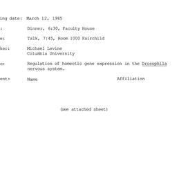 Minutes, 1985-03-12. Neurob...