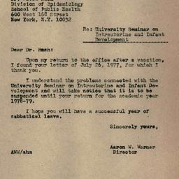 Correspondence, 1977-09-07....