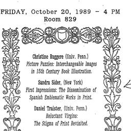 Announcements, 1989-10-20. ...