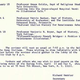 Schedules, The Renaissance,...