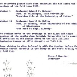 Schedules, The Renaissance,...