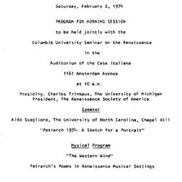 Handouts, 1974-02-02. The R...