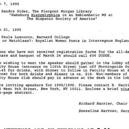 Correspondence, 1995-02-01....