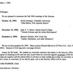 Correspondence, 1994-09-01....