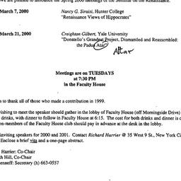 Correspondence, 2000-02-01....
