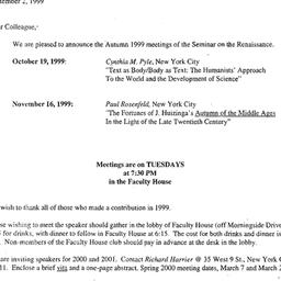 Correspondence, 1999-09-02....