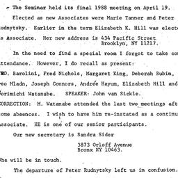 Correspondence, 1988-04-19....
