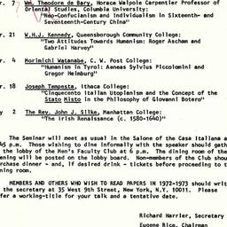 Announcements, 1972-01-29. ...