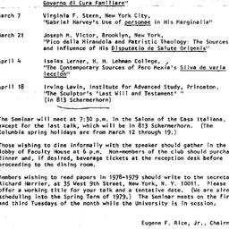 Schedules, The Renaissance,...