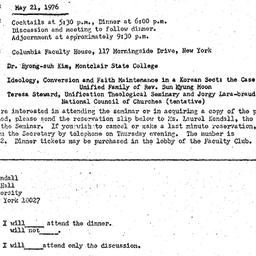 Announcements, 1976-05-21. ...