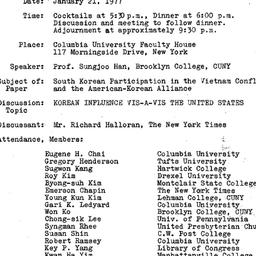 Minutes, 1977-01-23. Korea,...