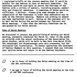 Announcements, 1972-02-07. ...