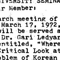 Announcements, 1972-02-28. ...
