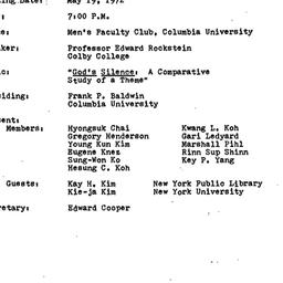 Minutes, 1972-05-19. Korea,...